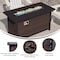 Flash Furniture Black/Espresso 50,000 BTU Patio Fire Pit Table YO-GYM81008-BK-GG - alternate 2